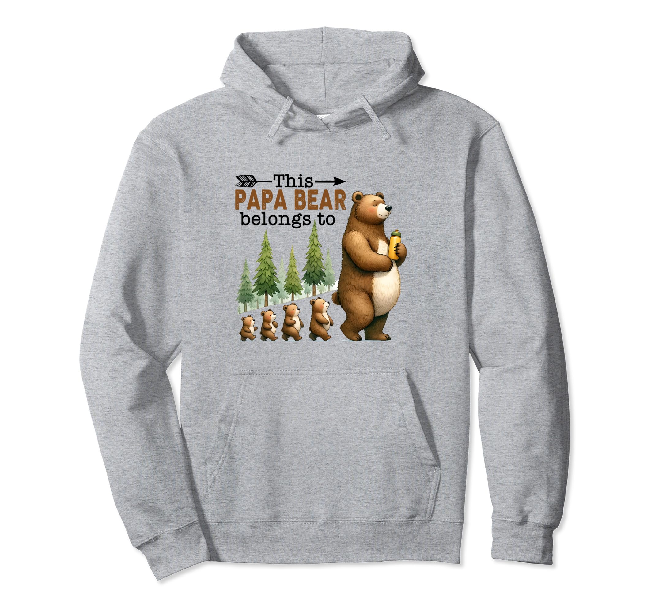 This Papa Bear Belongs To Family Fathers Hoodie - Graphic Print Men Women - T-Shirt, Sweatshirt, Hoodie