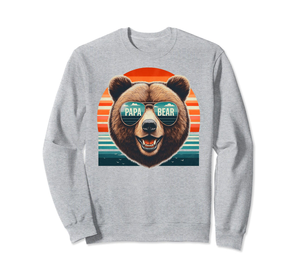 Papa Bear Sunglasses Funny Bear Dad Sweatshirt - Graphic Print for Adults - T-Shirt, Sweatshirt, Hoodie