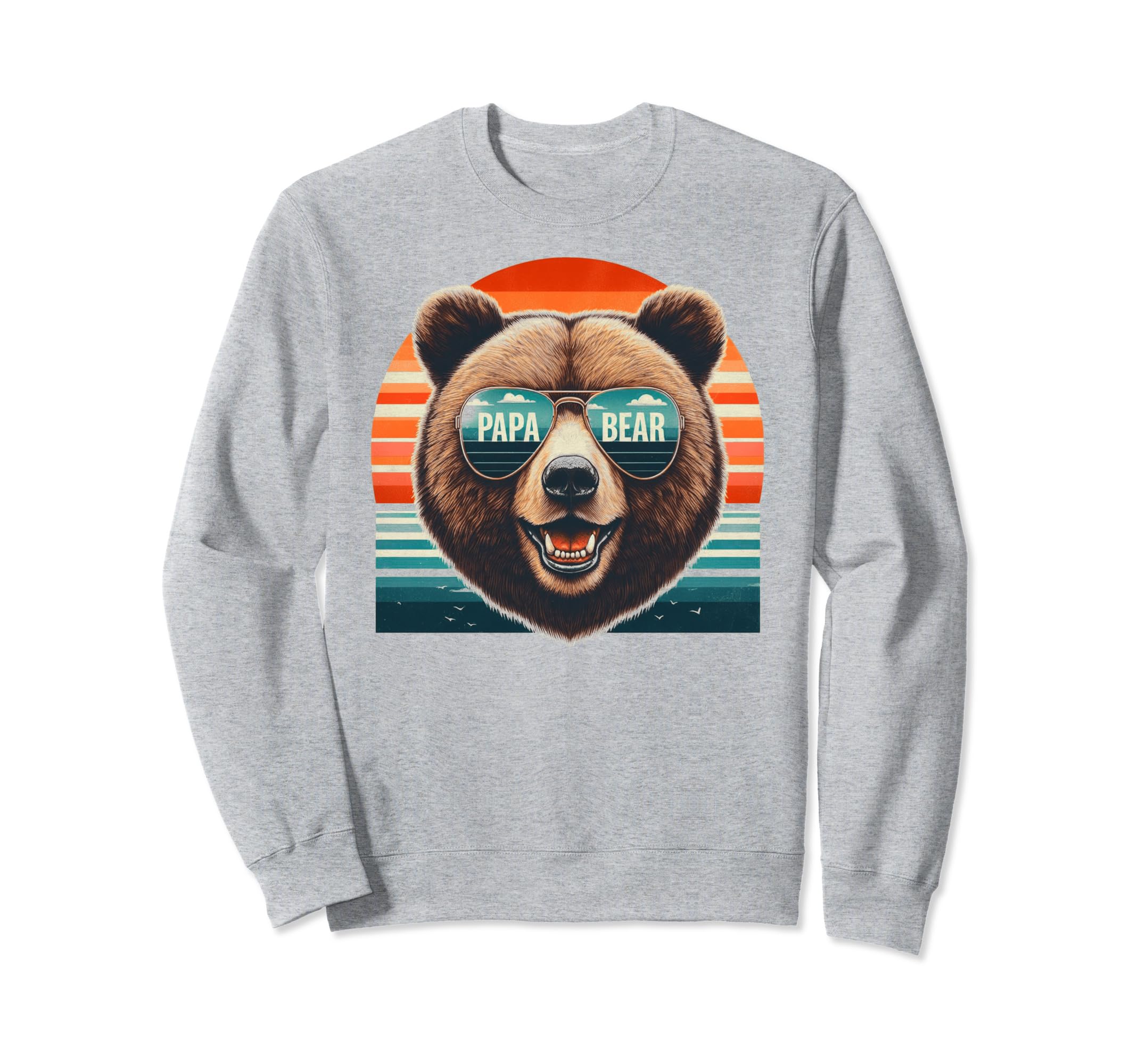 Papa Bear Sunglasses Funny Bear Dad Sweatshirt - Graphic Print for Adults - T-Shirt, Sweatshirt, Hoodie