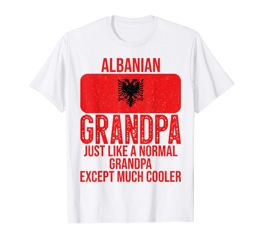 Mens Albanian Grandpa Albania Flag T-Shirt - Unique Graphic Men Women - T-Shirt, Sweatshirt, Hoodie