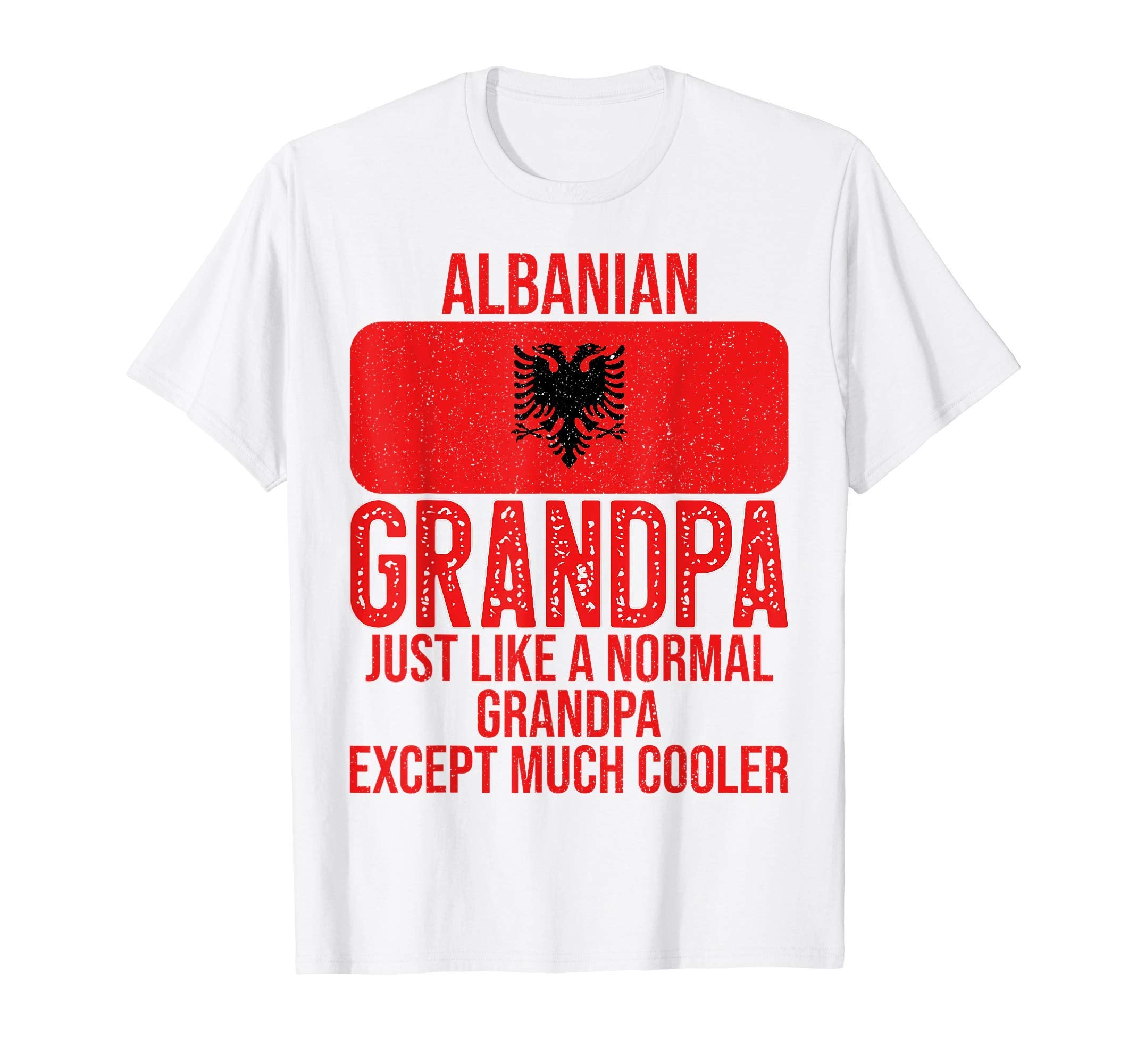 Mens Albanian Grandpa Albania Flag T-Shirt - Unique Graphic Men Women - T-Shirt, Sweatshirt, Hoodie