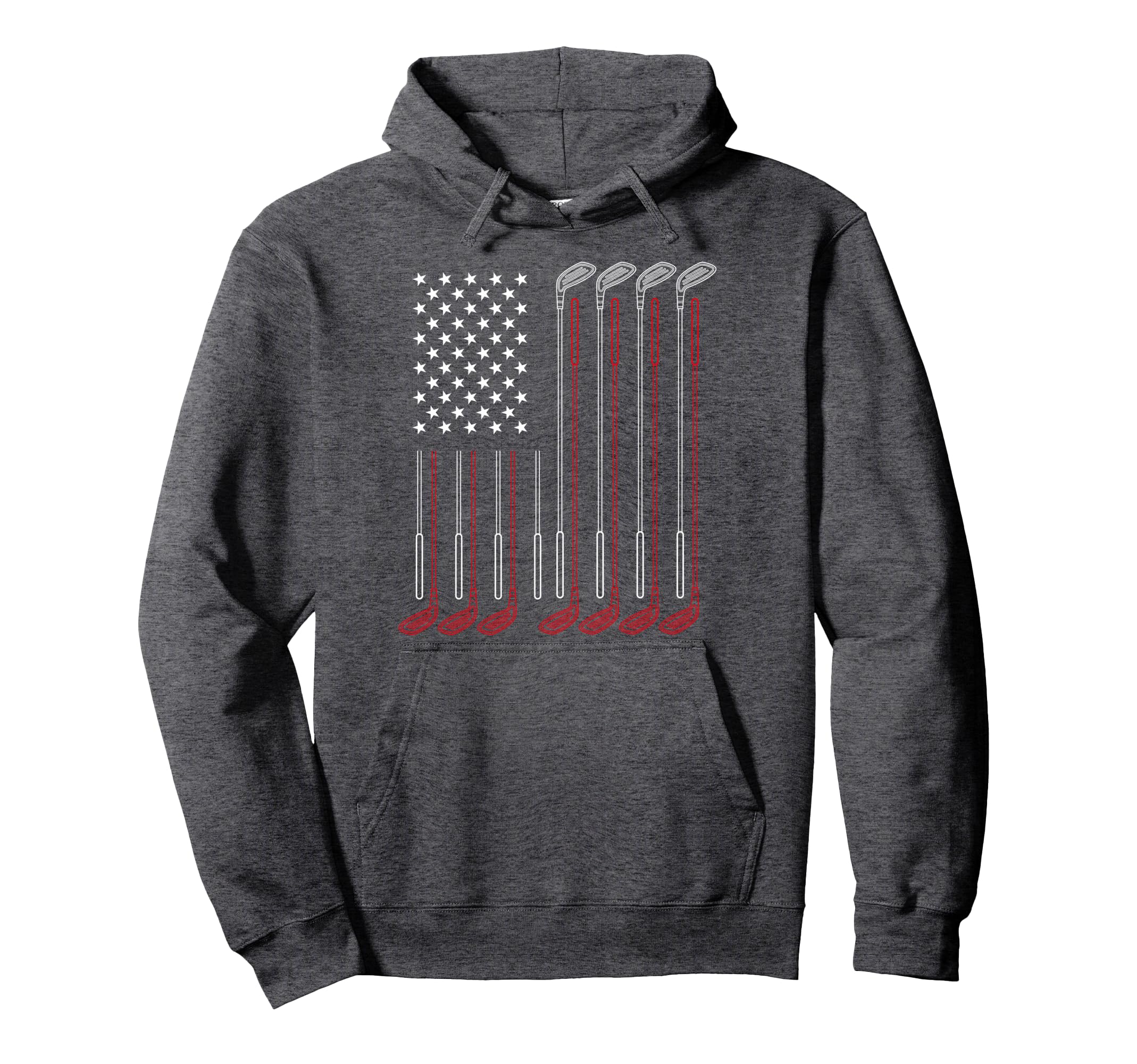 Us Flag Golfer Golfing Sport Golf Hoodie - Minimalist Print for Adults - T-Shirt, Sweatshirt, Hoodie