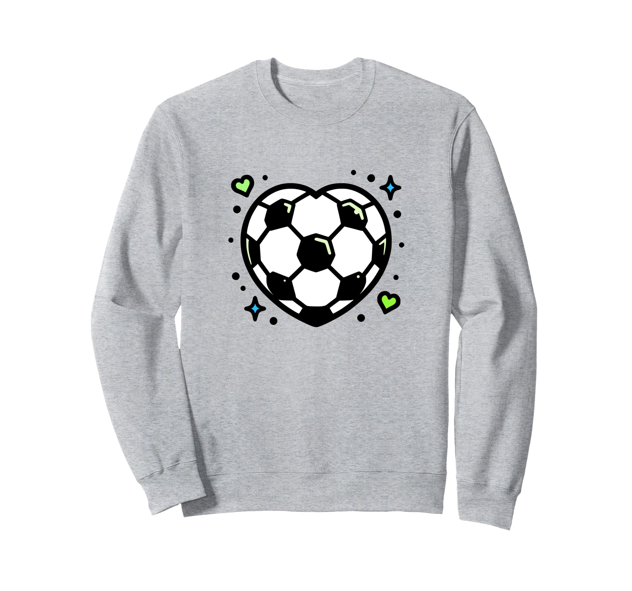Soccer Ball Shaped Heart Mom Sweatshirt - Casual Everyday Wear for Adults - T-Shirt, Sweatshirt, Hoodie