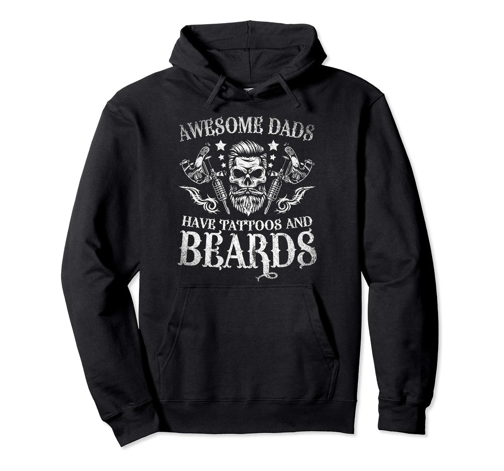 Tatted Daddy Fathers Day Gift Bearded Dad Hoodie - Trendy Graphic Unisex - T-Shirt, Sweatshirt, Hoodie