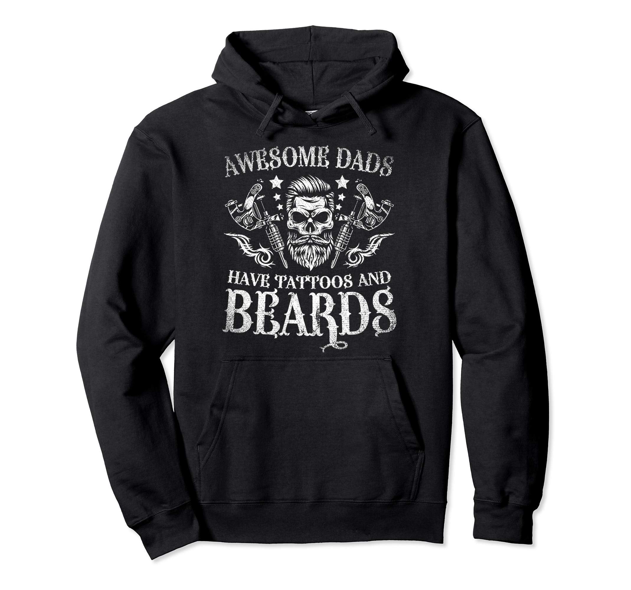 Tatted Daddy Fathers Day Gift Bearded Dad Hoodie - Trendy Graphic Unisex - T-Shirt, Sweatshirt, Hoodie