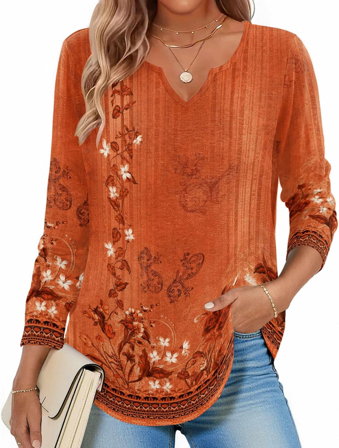 For Women Spring Tops Casual Dressy V Neck Blouses - Adult & Kids T-Shirts, Sweatshirts & Hoodies apparel design preview 1