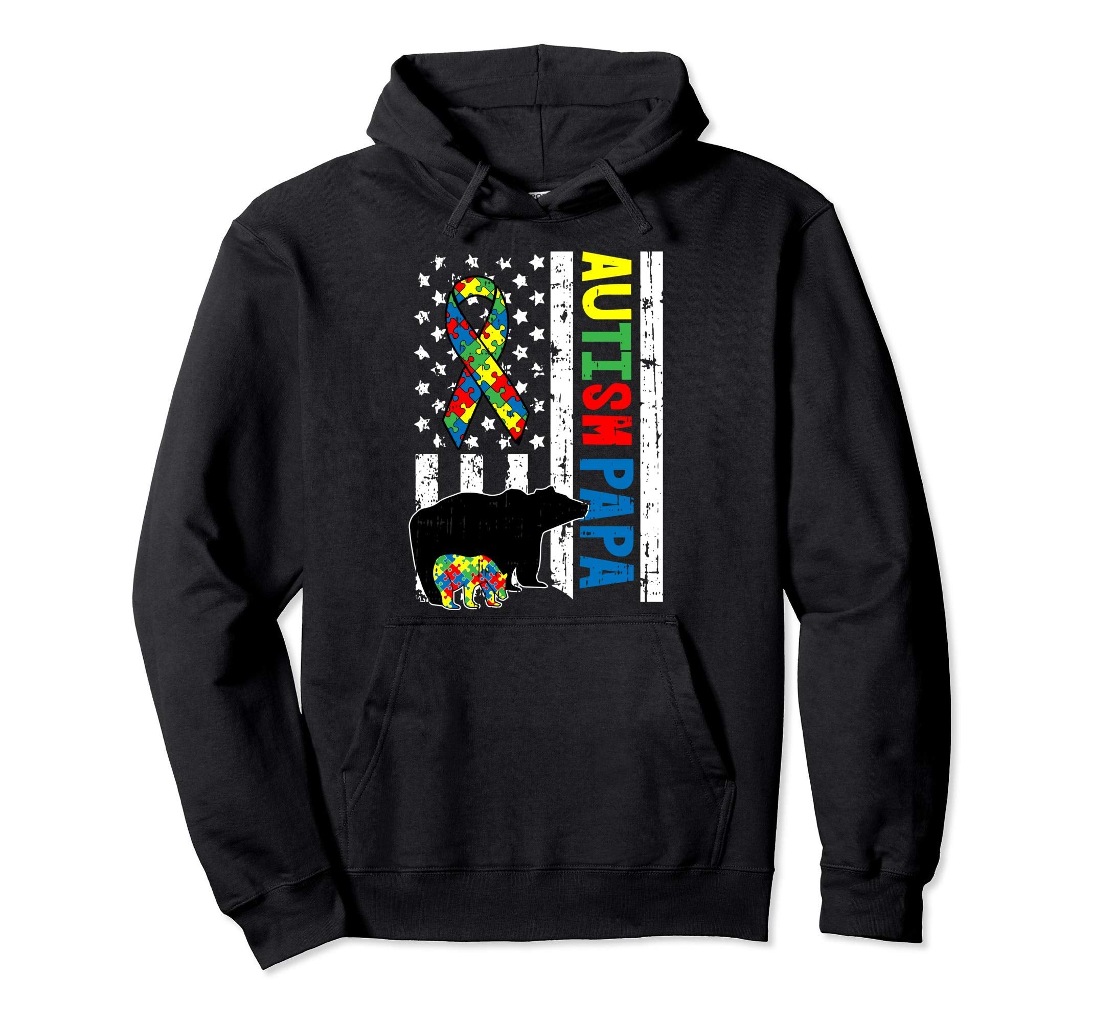 Papa Bear Matching Family Autism Hoodie - Novelty Apparel Men Women - T-Shirt, Sweatshirt, Hoodie