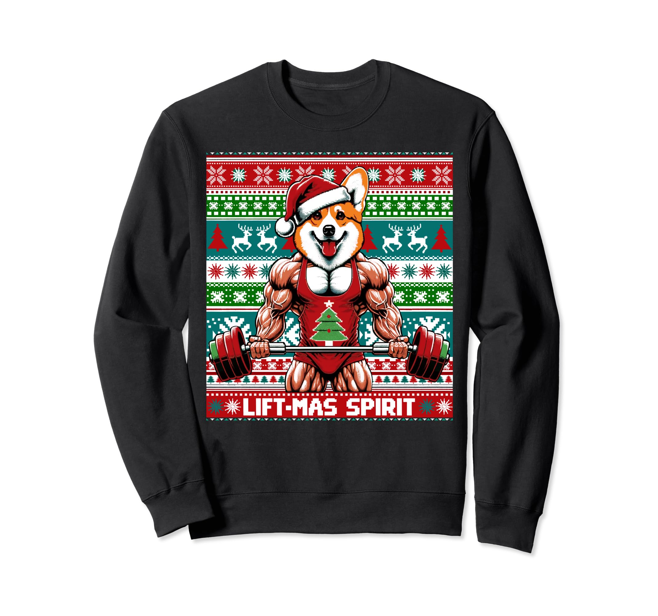 Ugly Corgi Dog Lifting Lift Mas Sweatshirt - Aesthetic Graphic Unisex - T-Shirt, Sweatshirt, Hoodie