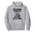 Trucker Driving Dad Trucker Father Hoodie - Minimalist Print for Adults - T-Shirt, Sweatshirt, Hoodie