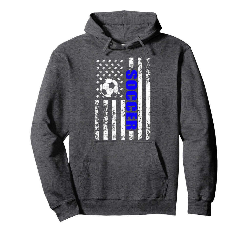 Us American Flag Soccer Patriotic Soccer Hoodie - Trendy Graphic Men Women - T-Shirt, Sweatshirt, Hoodie