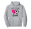 Soccer Aunt Love Heart Auntie Niece Hoodie - Streetwear Style for Adults - T-Shirt, Sweatshirt, Hoodie