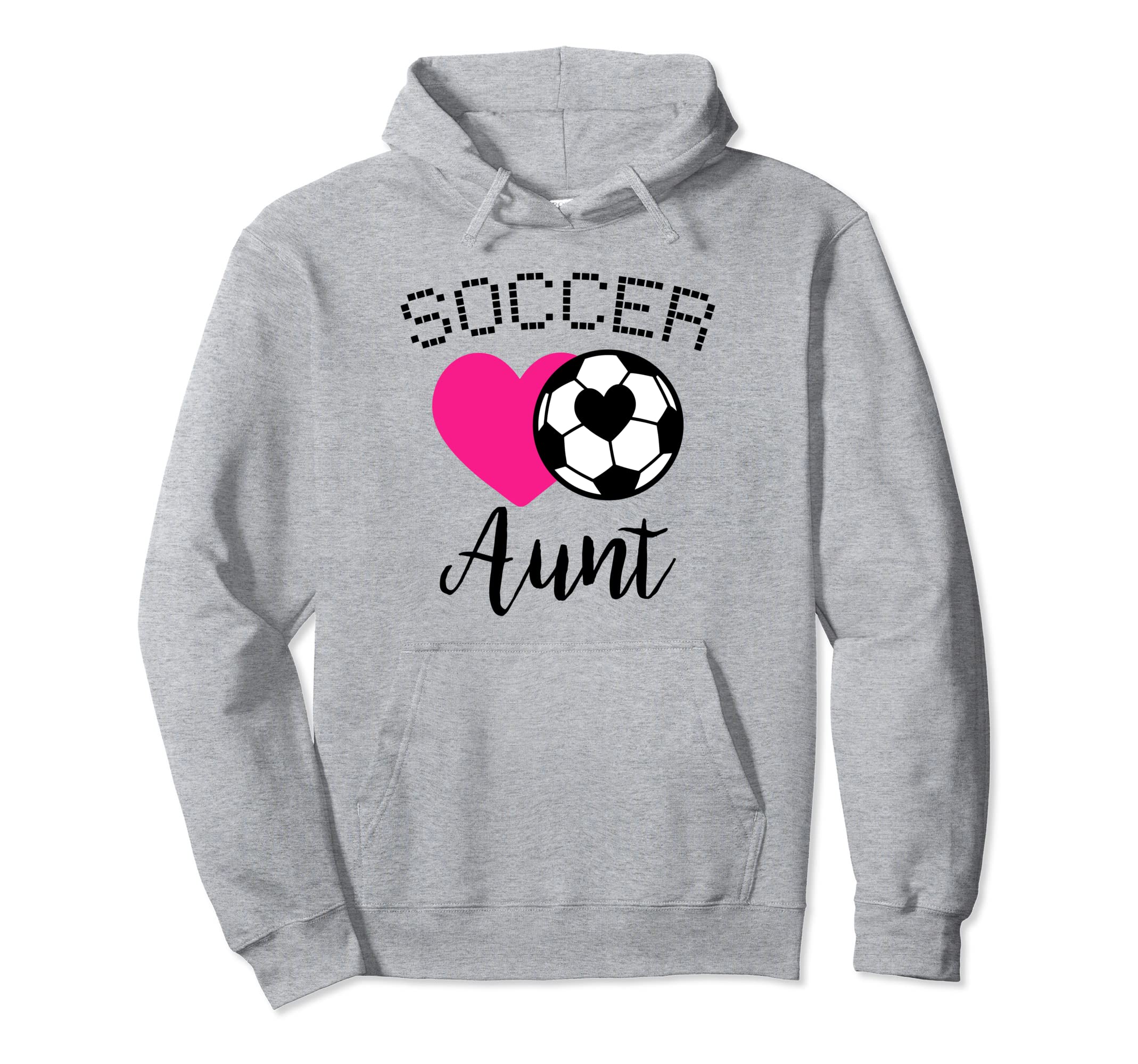 Soccer Aunt Love Heart Auntie Niece Hoodie - Streetwear Style for Adults - T-Shirt, Sweatshirt, Hoodie
