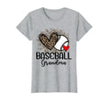 Baseball Grandma Funny Leopard Heart T-Shirt - Novelty Apparel for Adults - T-Shirt, Sweatshirt, Hoodie