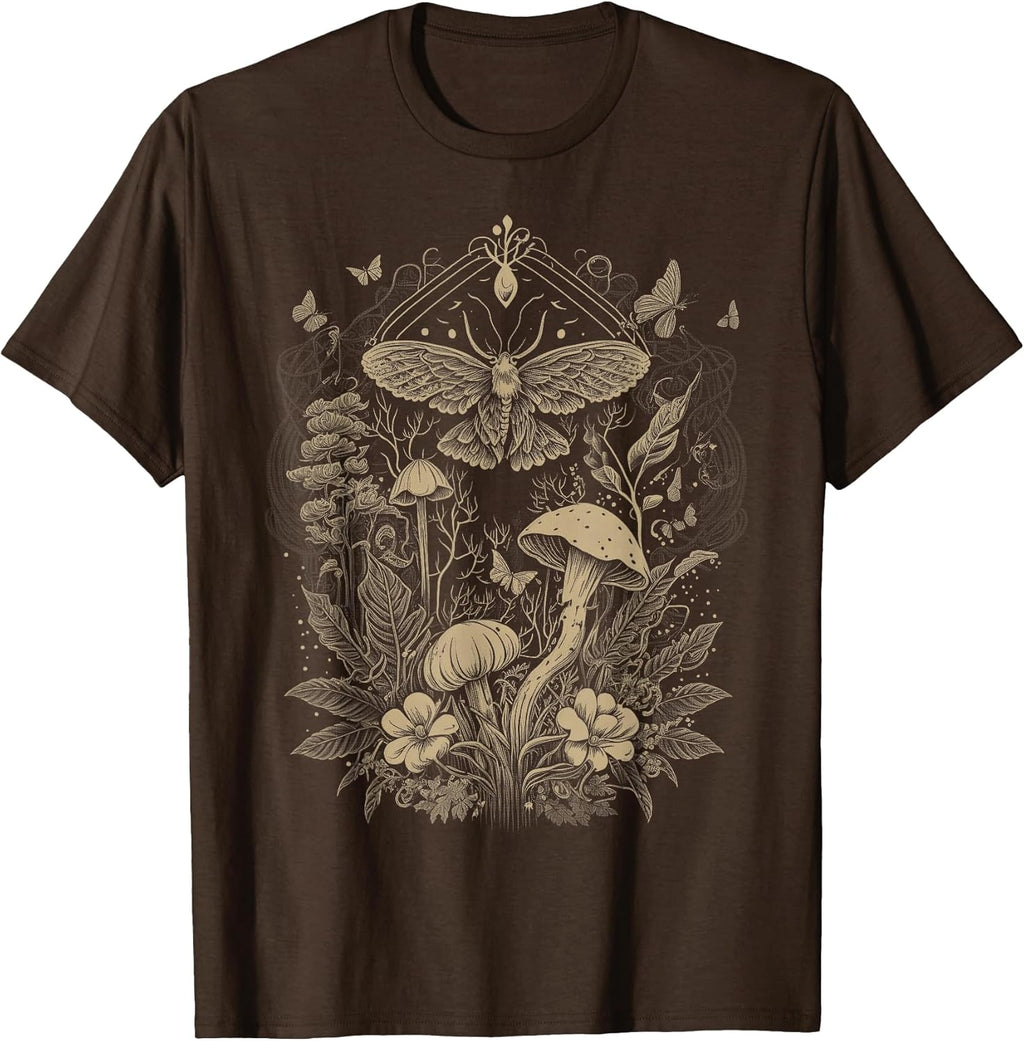 Cute Fairycore Floral Moth Aesthetic Girls Women - Adult & Kids T-Shirts, Sweatshirts & Hoodies apparel design preview 1