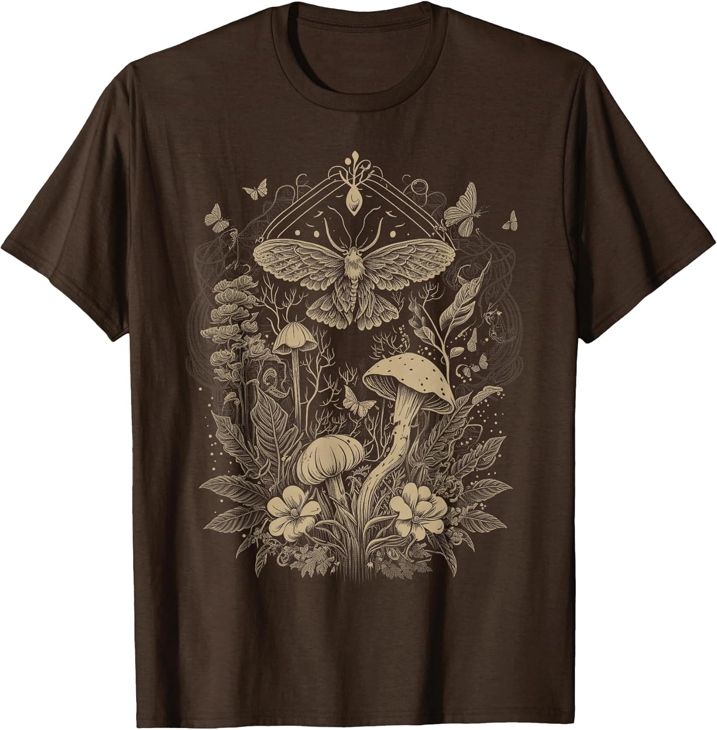 Cute Fairycore Floral Moth Aesthetic Girls Women - Adult & Kids T-Shirts, Sweatshirts & Hoodies apparel design preview 1