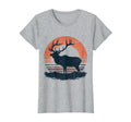 Hunter Elk Hunting Dad Sunset Mens T-Shirt - Custom Art Print Unisex - T-Shirt, Sweatshirt, Hoodie