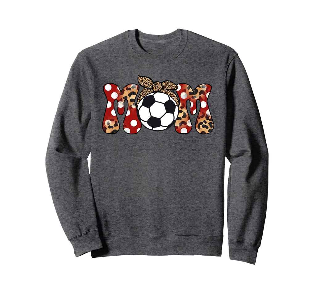 Soccer Mom Red Cheetah Leopard Soccer Sweatshirt - Novelty Apparel Unisex - T-Shirt, Sweatshirt, Hoodie
