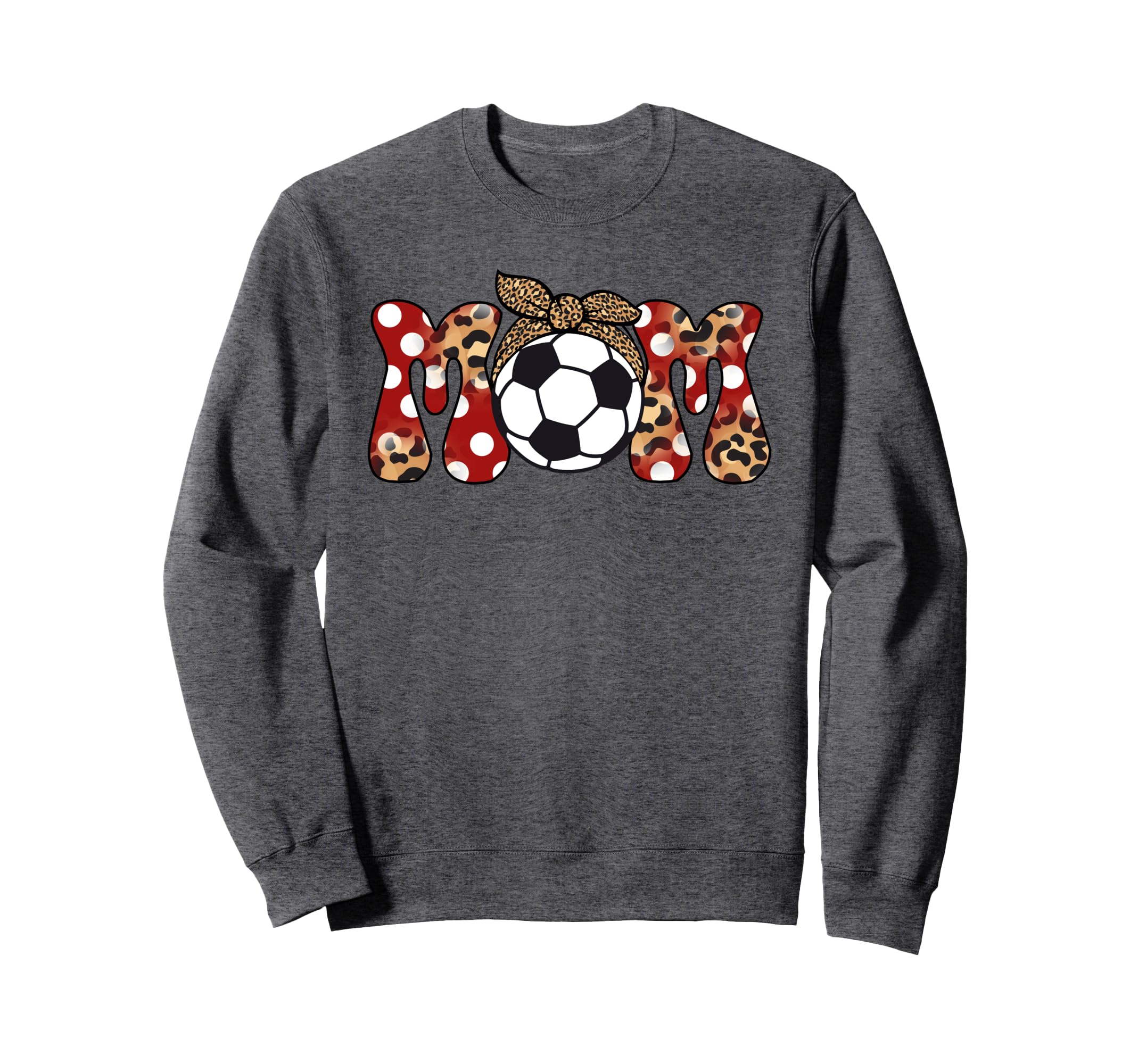 Soccer Mom Red Cheetah Leopard Soccer Sweatshirt - Novelty Apparel Unisex - T-Shirt, Sweatshirt, Hoodie
