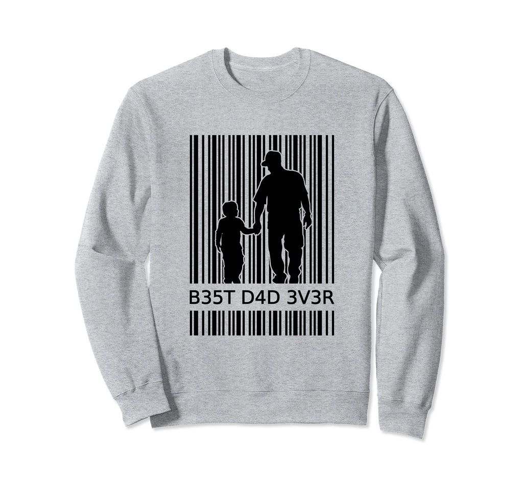 Best Dad Ever Expectant Father Barcode Sweatshirt - Graphic Print Unisex - T-Shirt, Sweatshirt, Hoodie