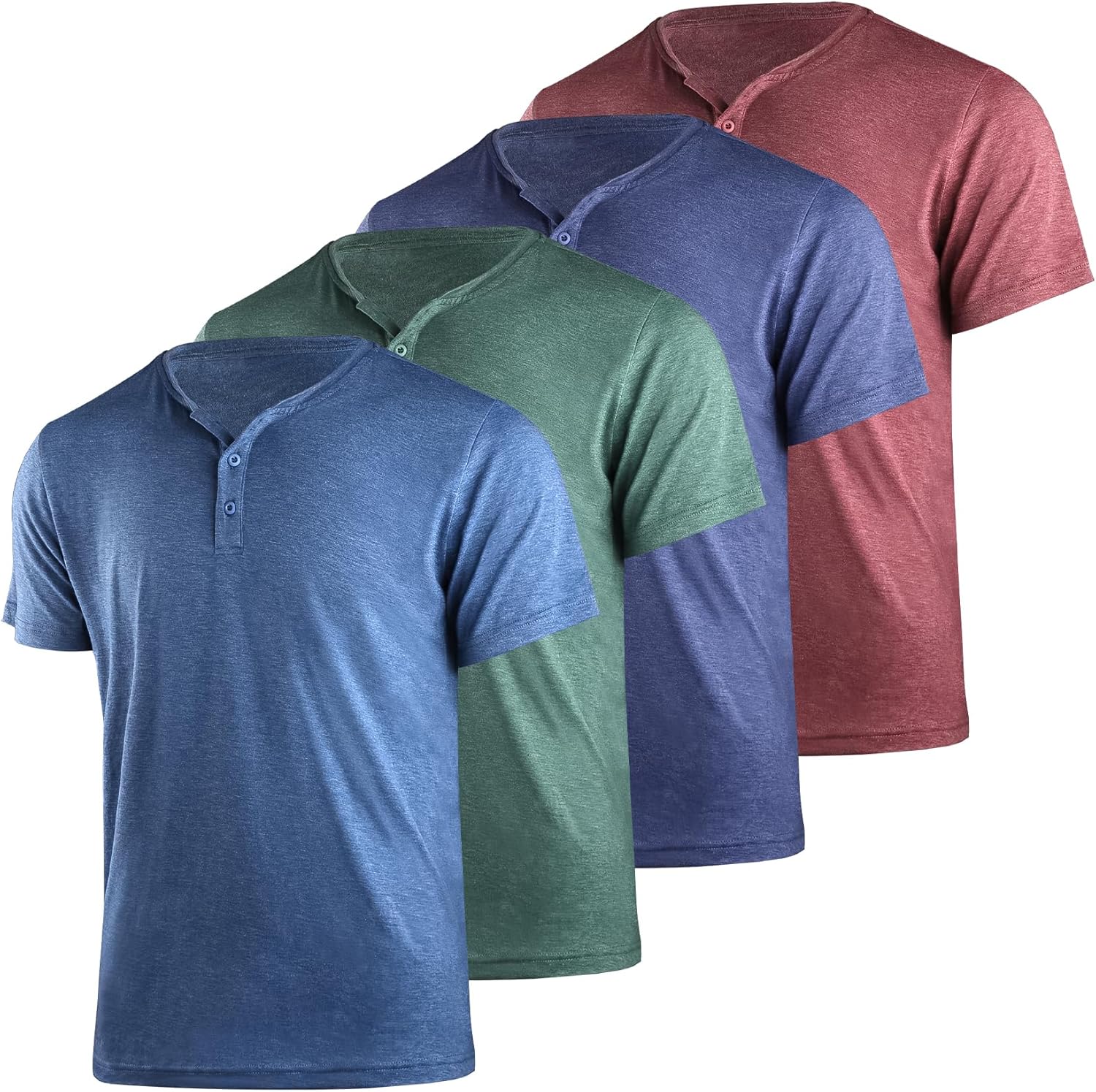 Mens Henley ,Multipack Short Sleeve ,3 Button Multi - Adult & Kids T-Shirts, Sweatshirts & Hoodies apparel design preview 1