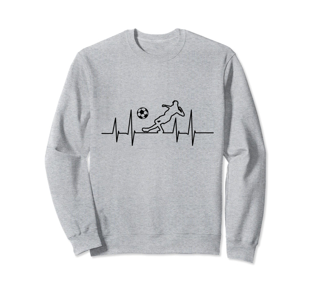 Heartbeat Soccer Sweatshirt - Fun Novelty Design Men Women - T-Shirt, Sweatshirt, Hoodie