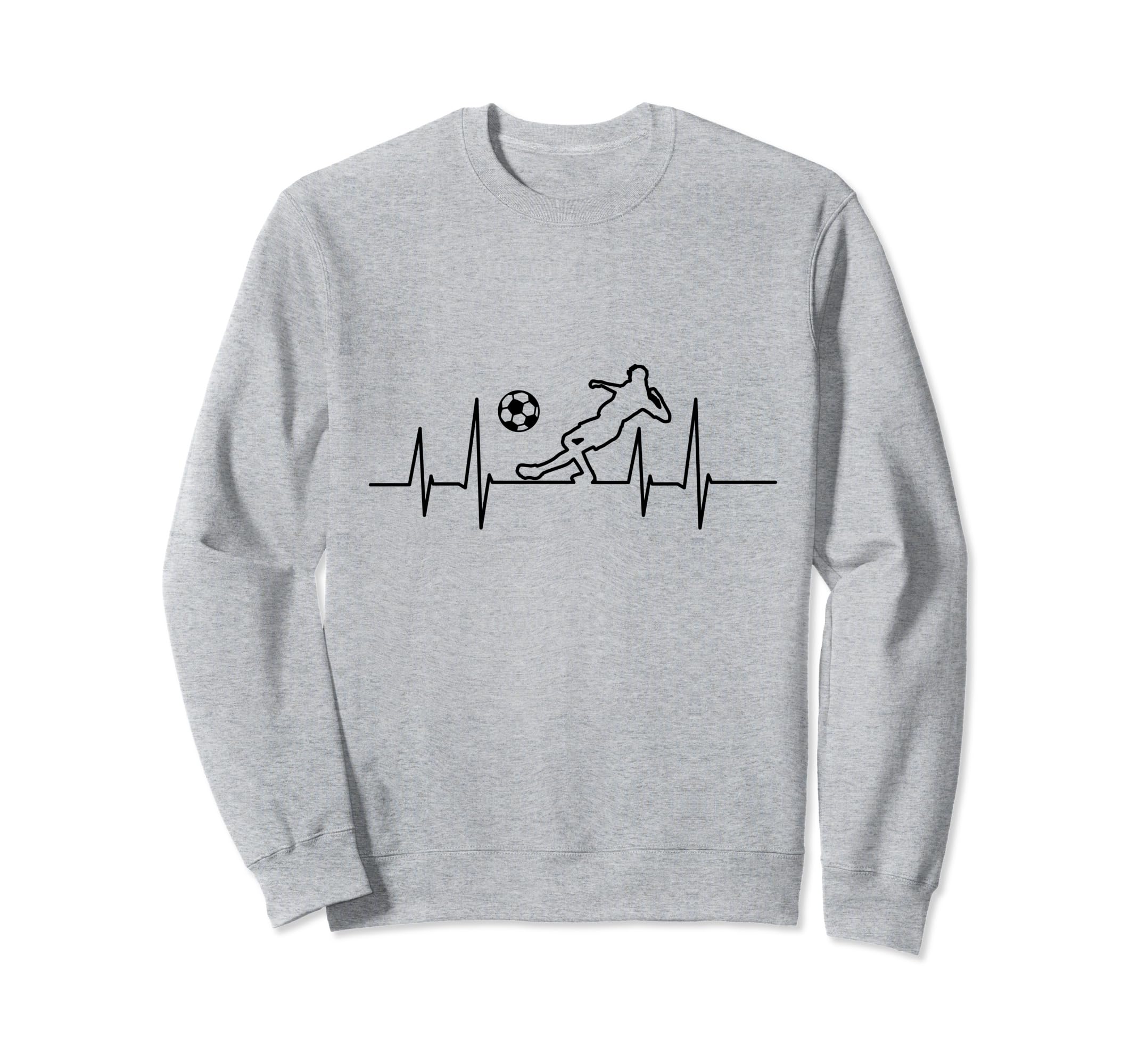 Heartbeat Soccer Sweatshirt - Fun Novelty Design Men Women - T-Shirt, Sweatshirt, Hoodie
