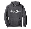 Soccer Heartbeat Hoodie - Minimalist Print for Adults - T-Shirt, Sweatshirt, Hoodie