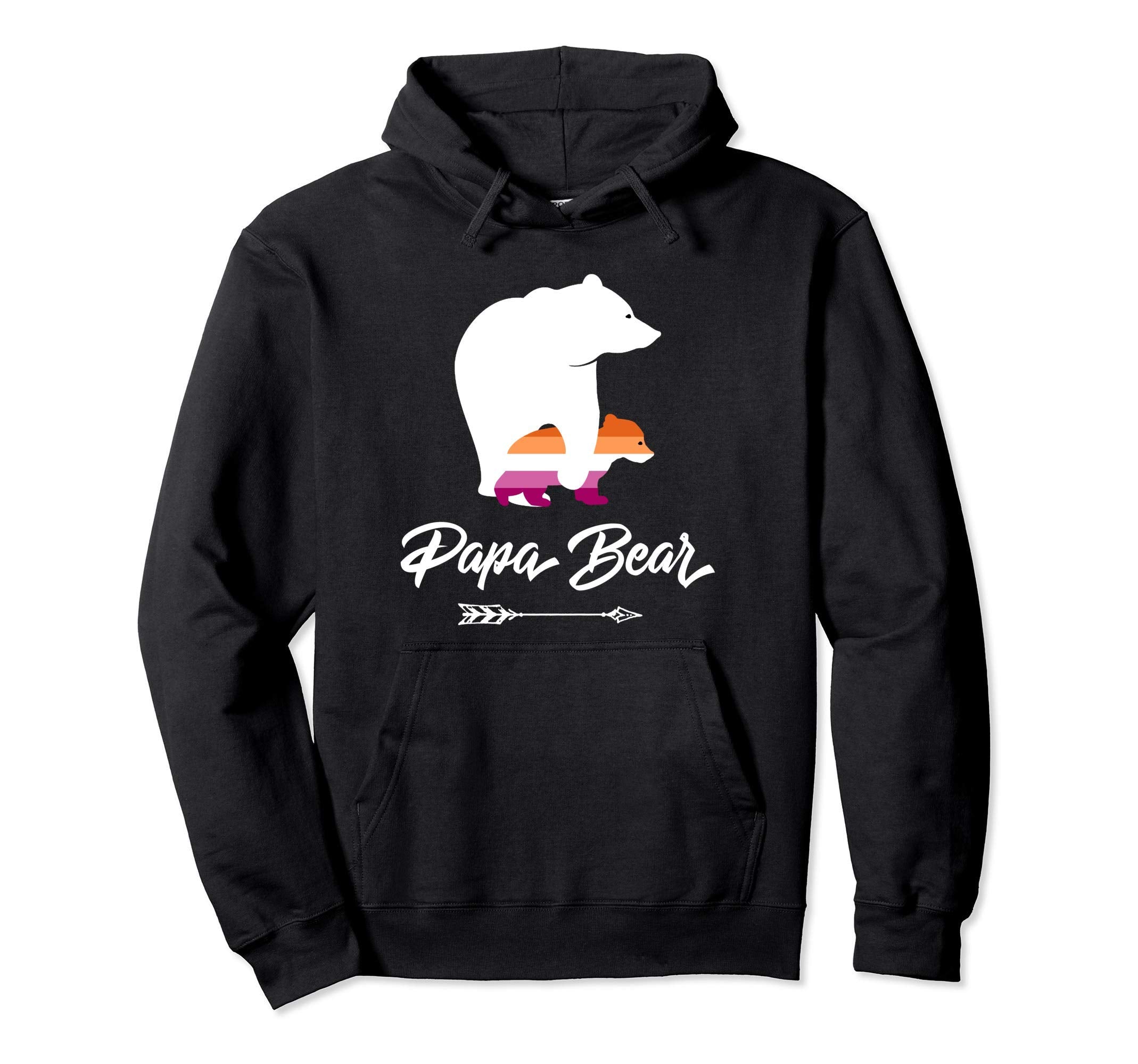 Papa Bear Lgbt Straight Ally Lesbian Hoodie - Casual Everyday Wear Unisex - T-Shirt, Sweatshirt, Hoodie