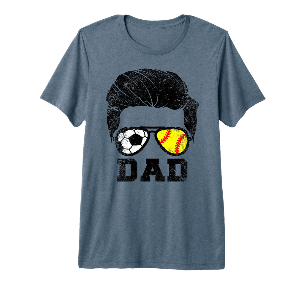 Mens Soccer Softball Dad Funny Hair T-Shirt - Streetwear Style for Adults - T-Shirt, Sweatshirt, Hoodie