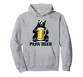 Papa Beer Dad Gifts Bear Beer Glass Hoodie - Minimalist Print for Adults - T-Shirt, Sweatshirt, Hoodie
