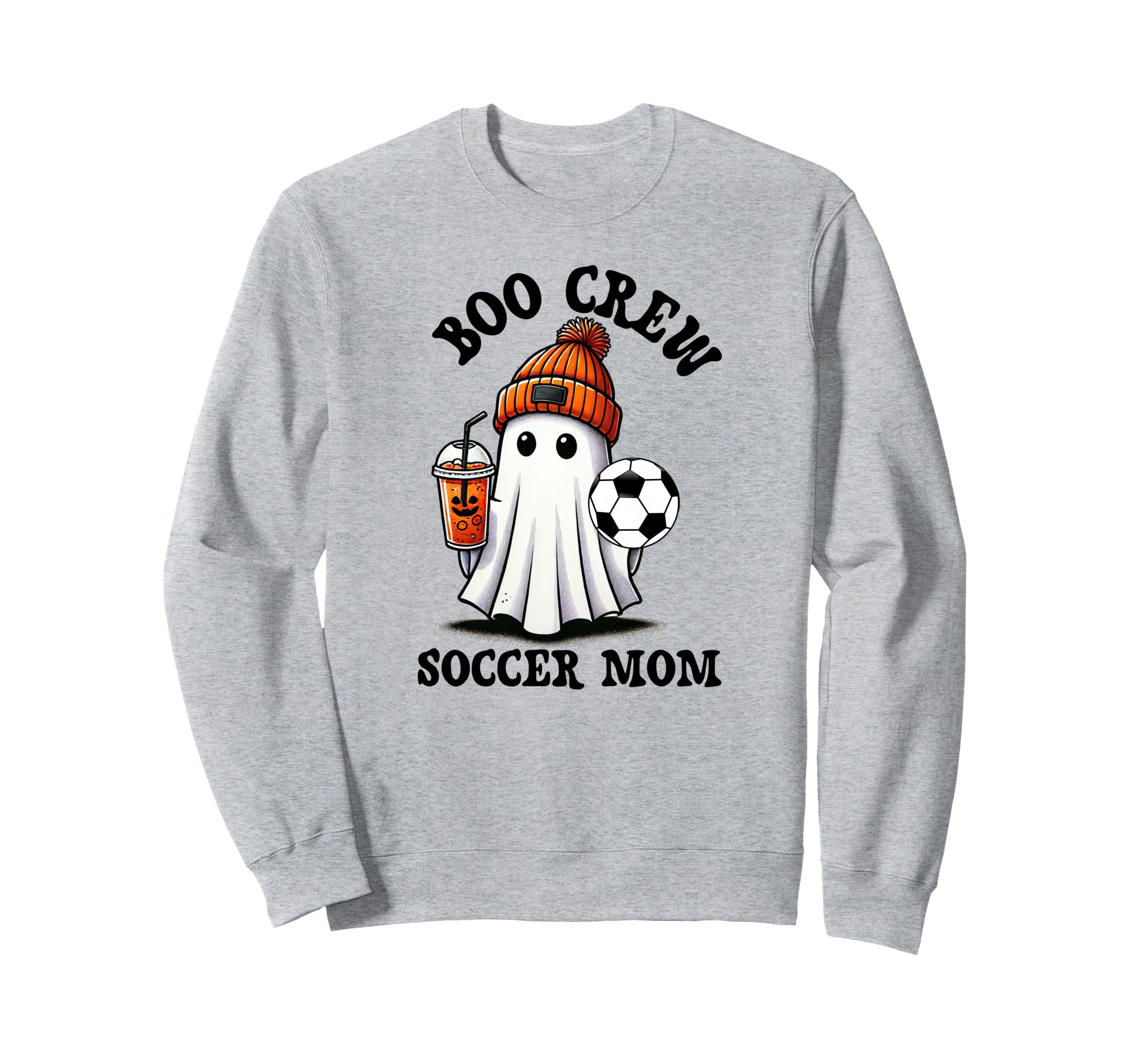 Halloween Soccer Mom Ghost Coffee Sweatshirt - Fun Novelty Design Unisex - T-Shirt, Sweatshirt, Hoodie