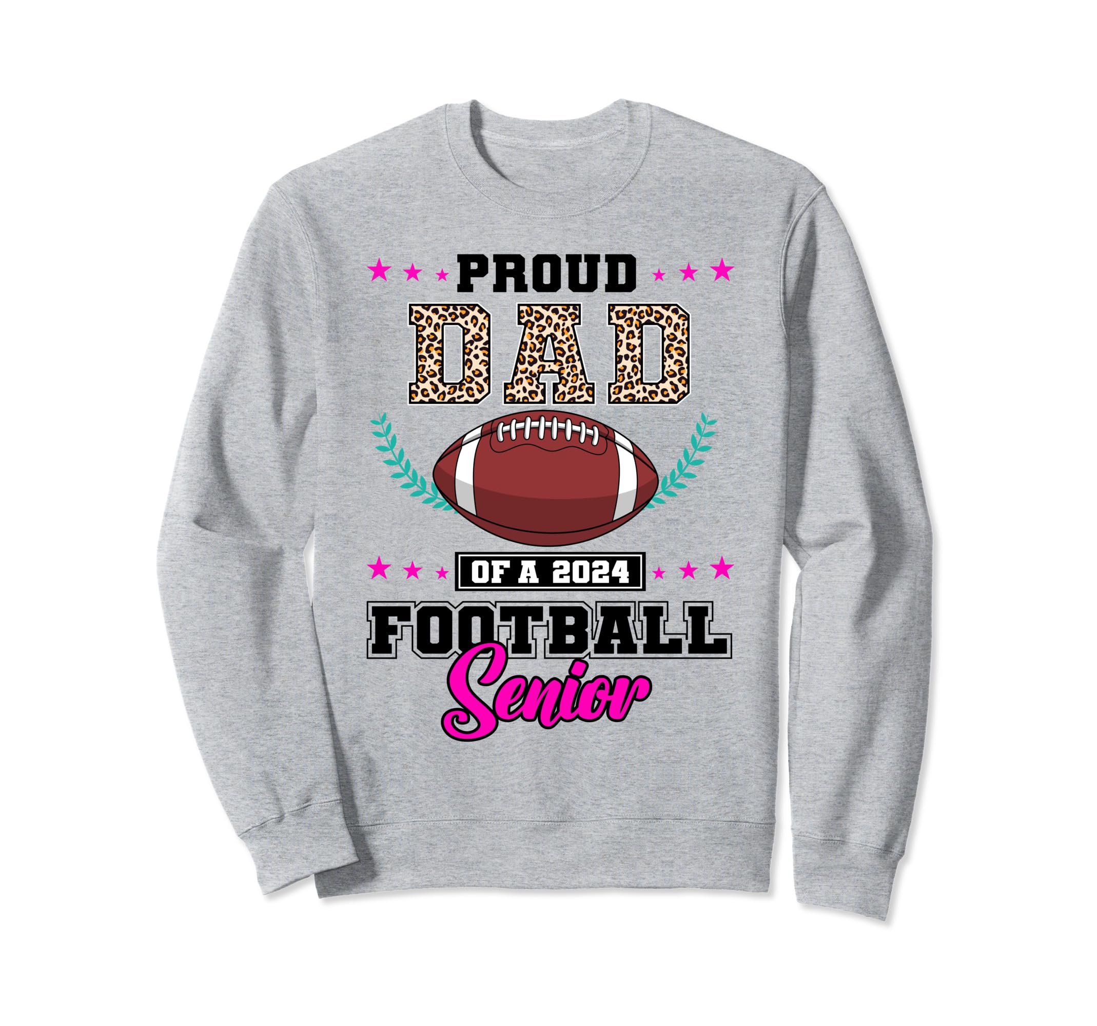 Proud Dad 2024 Football Senior Sweatshirt - Custom Art Print Men Women - T-Shirt, Sweatshirt, Hoodie