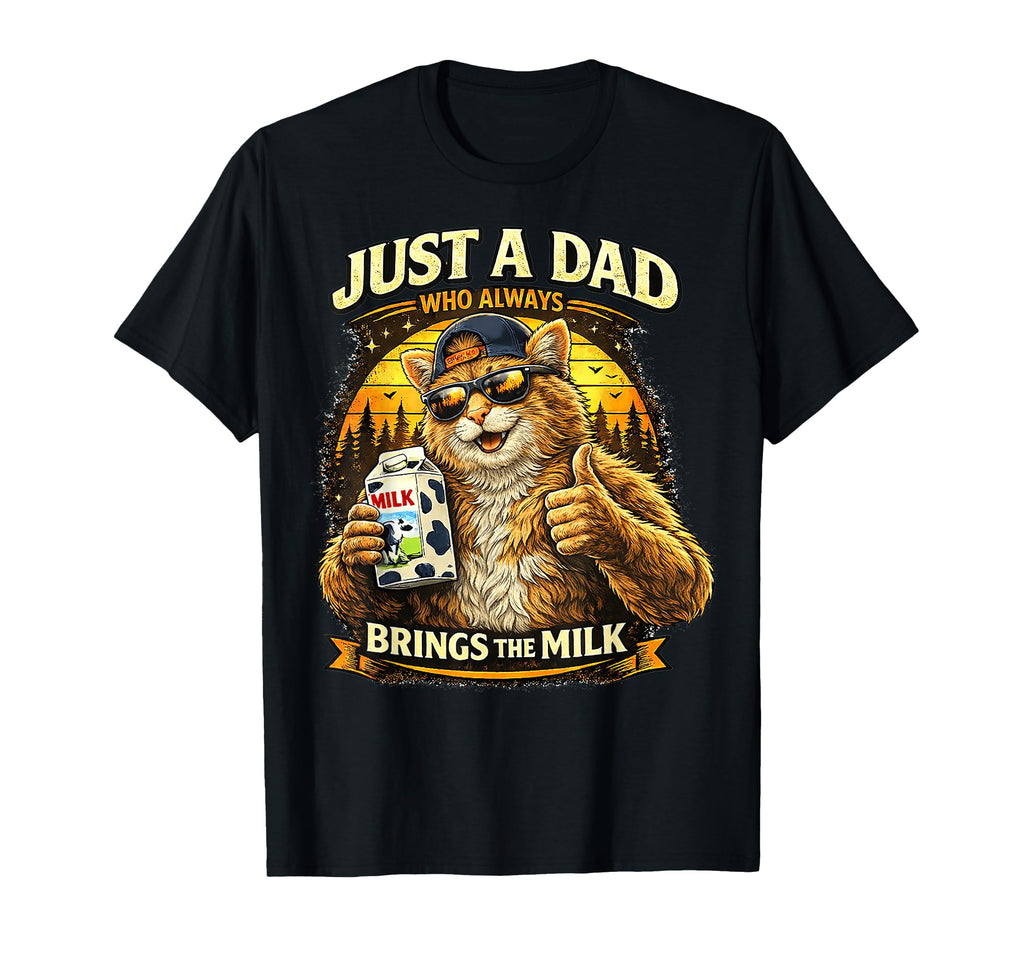 Funny Cat Dad Gifts Daddy Fathers Day T-Shirt - Minimalist Print Men Women - T-Shirt, Sweatshirt, Hoodie