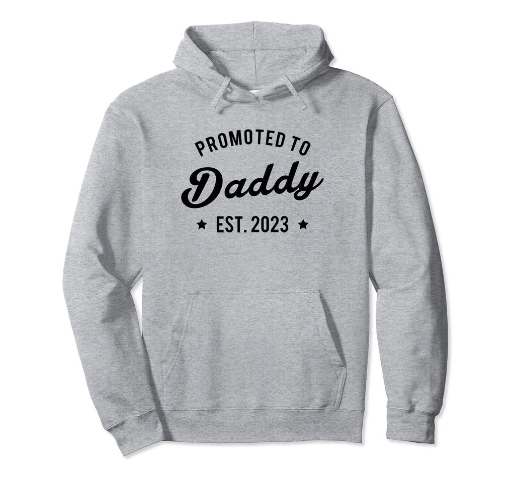 Promoted To Daddy 2023 Dad Father Hoodie - Minimalist Print Unisex - T-Shirt, Sweatshirt, Hoodie