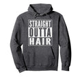 Mens Funny Bald Joke Straight Outta Hoodie - Minimalist Print for Adults - T-Shirt, Sweatshirt, Hoodie