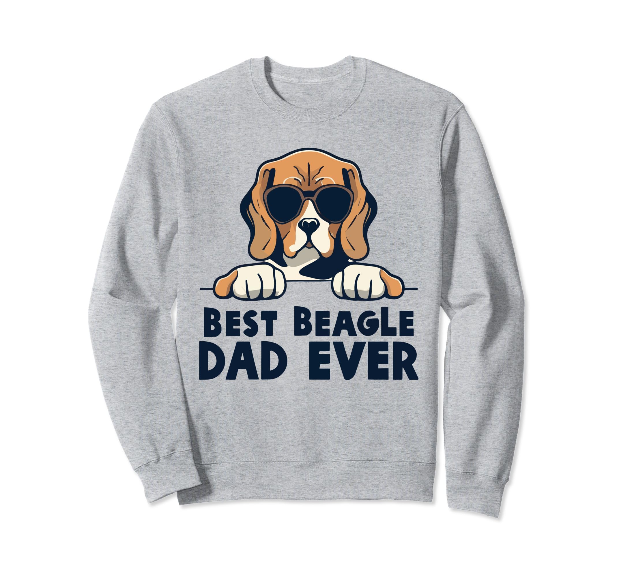Best Beagle Dad Ever Funny Hound Sweatshirt - Aesthetic Graphic for Adults - T-Shirt, Sweatshirt, Hoodie