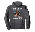 Just Dad Who Always Came Back Funny Milk Hoodie - Trendy Graphic Unisex - T-Shirt, Sweatshirt, Hoodie