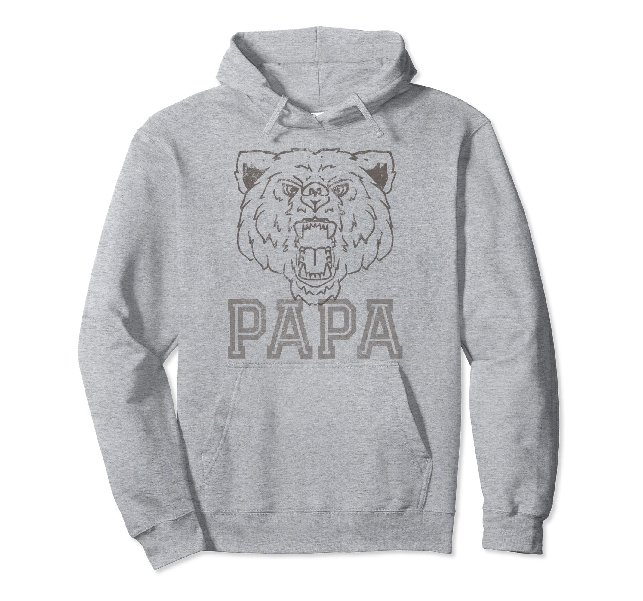 Dad Yellow Papa Bear Short Sleeve Funny Hoodie - Streetwear Style Men Women - T-Shirt, Sweatshirt, Hoodie