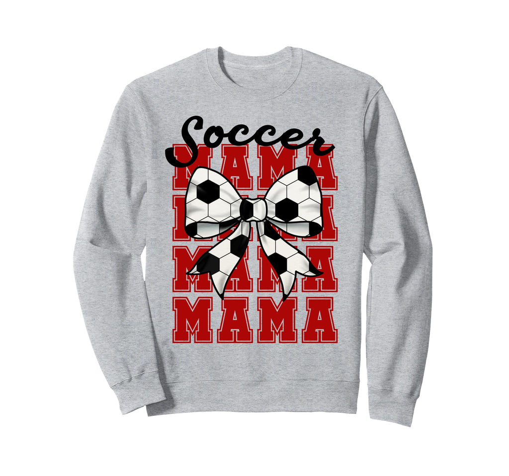 Soccer Bow Mama Mama Mama Mama Sweatshirt - Minimalist Print for Adults - T-Shirt, Sweatshirt, Hoodie