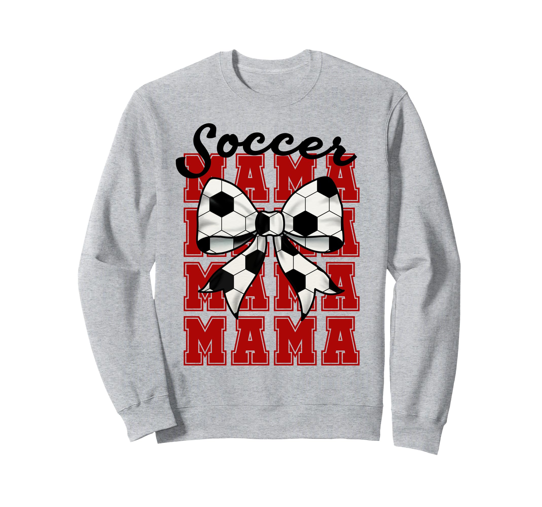 Soccer Bow Mama Mama Mama Mama Sweatshirt - Minimalist Print for Adults - T-Shirt, Sweatshirt, Hoodie