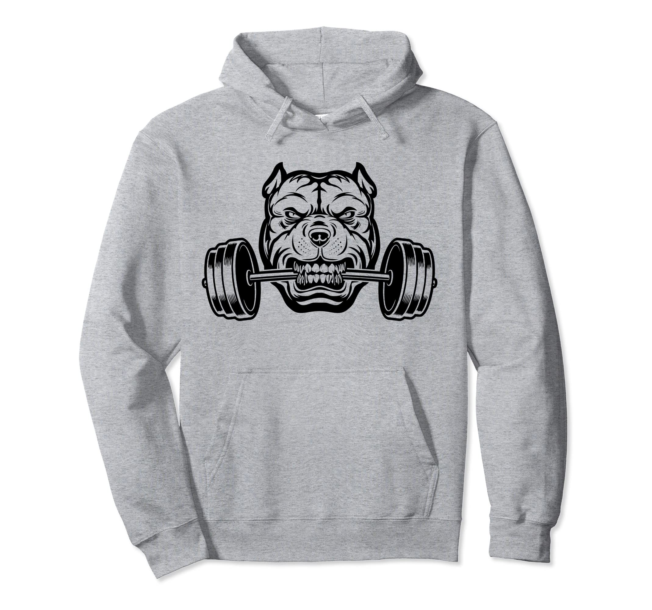 Pitbull Weightlifting Mens Pitbull Lover Hoodie - Minimalist Print Unisex - T-Shirt, Sweatshirt, Hoodie