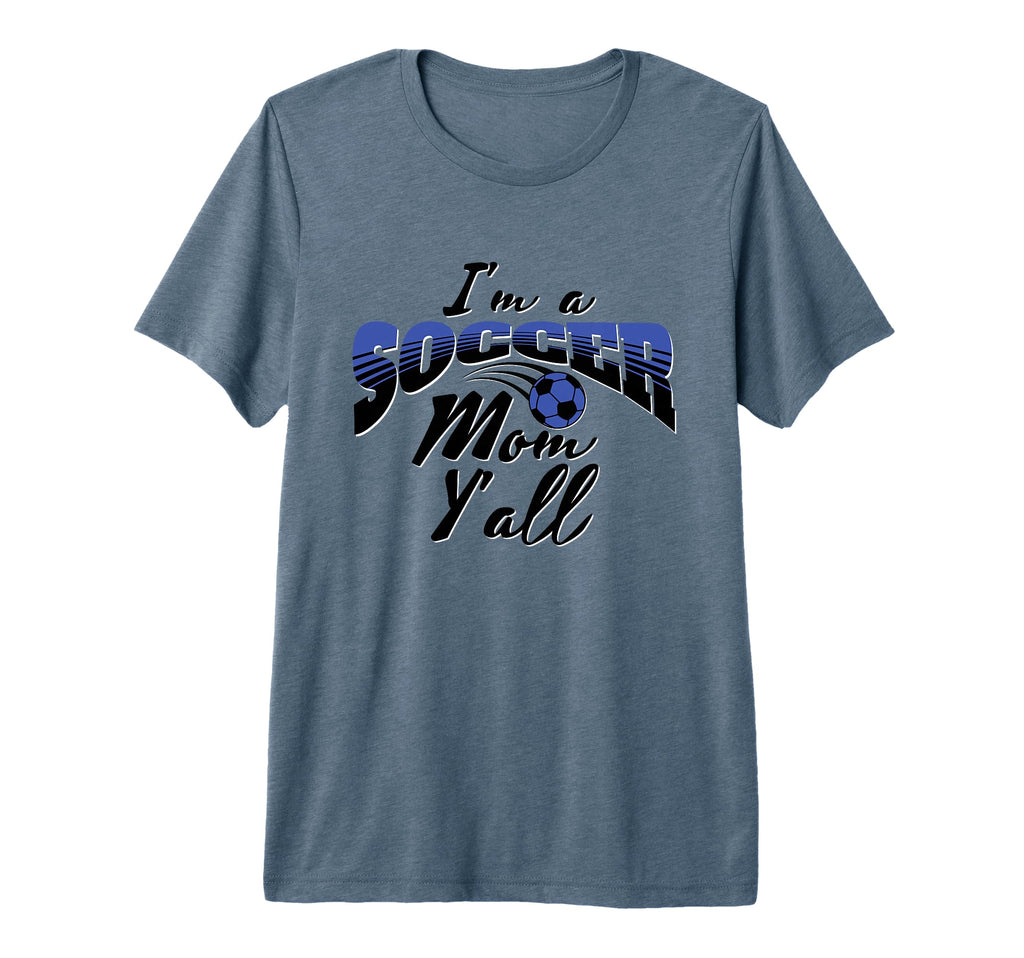 Mom Soccer Lover Soccer Mom Gift Blue T-Shirt - Unique Graphic Men Women - T-Shirt, Sweatshirt, Hoodie
