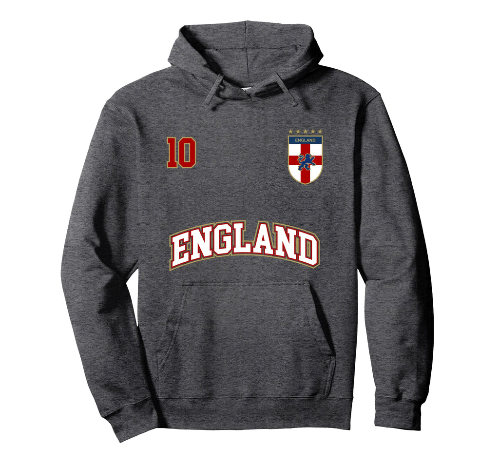 England Football Team Number 10 English Hoodie - Novelty Apparel Men Women - T-Shirt, Sweatshirt, Hoodie