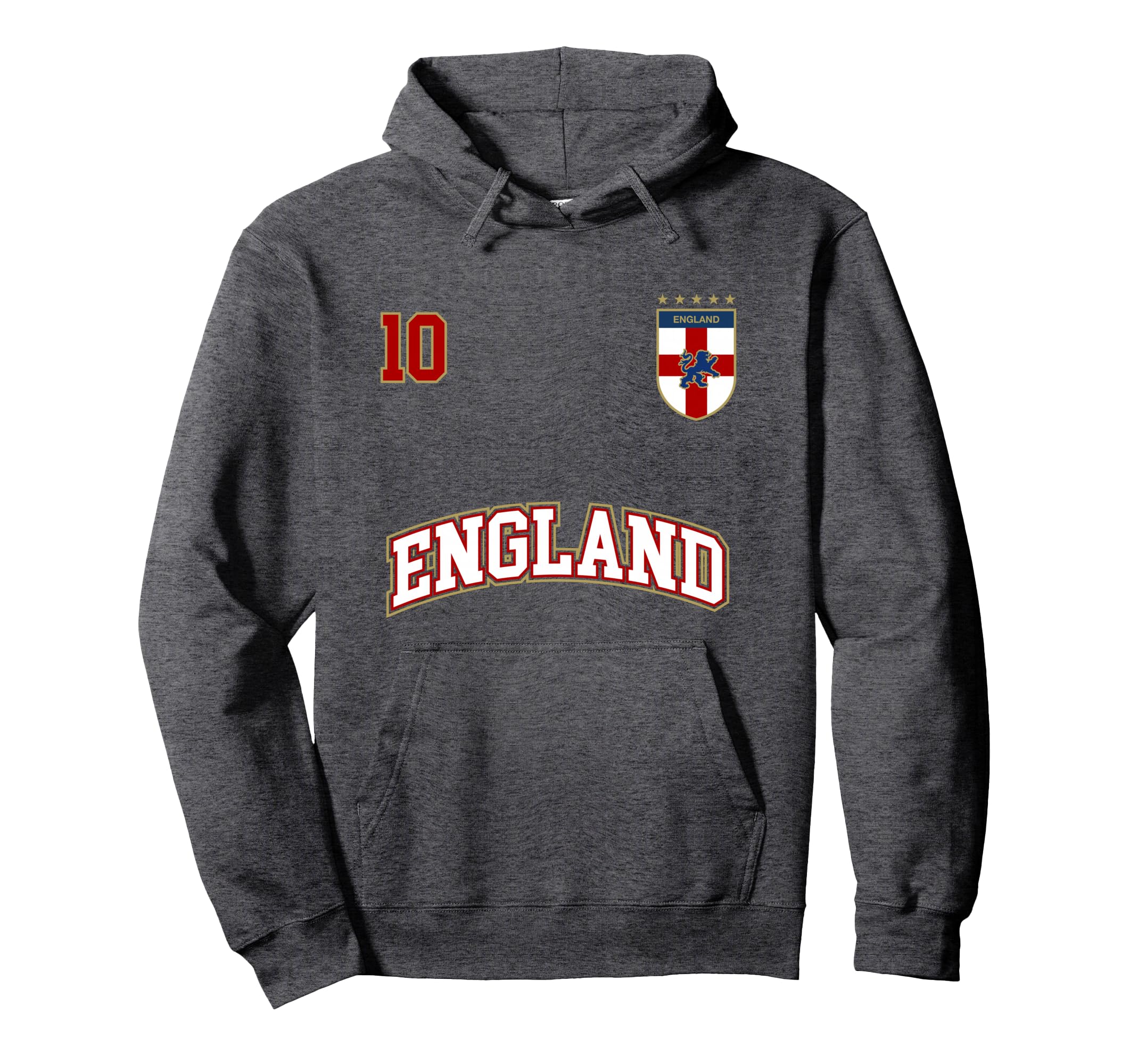 England Football Team Number 10 English Hoodie - Novelty Apparel Men Women - T-Shirt, Sweatshirt, Hoodie