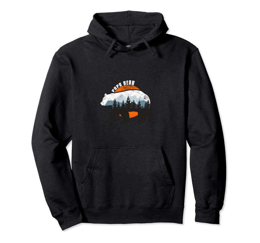 Papa Bear Funny Dad Fathers Day Bear Hoodie - Trendy Graphic for Adults - T-Shirt, Sweatshirt, Hoodie