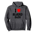 I Heart Love Bearded Dads Older Single Hoodie - Trendy Graphic for Adults - T-Shirt, Sweatshirt, Hoodie