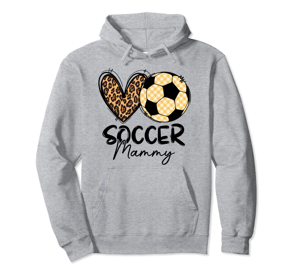 Soccer Mammy Heart Leopard Matching Family Hoodie - Graphic Print Unisex - T-Shirt, Sweatshirt, Hoodie