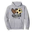 Soccer Mammy Heart Leopard Matching Family Hoodie - Graphic Print Unisex - T-Shirt, Sweatshirt, Hoodie
