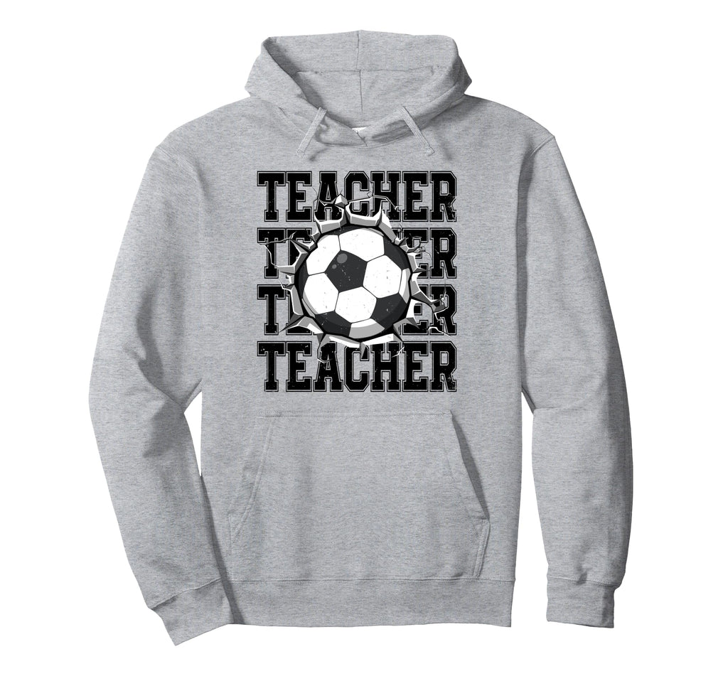 Soccer Teacher Cracked Wall Family Hoodie - Casual Everyday Wear Men Women - T-Shirt, Sweatshirt, Hoodie