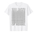 100 Days School Soccer Balls 100Th T-Shirt - Minimalist Print Men Women - T-Shirt, Sweatshirt, Hoodie